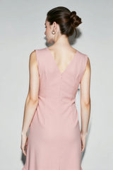 Romantic V Neck Ruffle Linen Vacation Dress