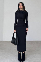 Sexy Crew Neck Long-Sleeve Bodycon Dress