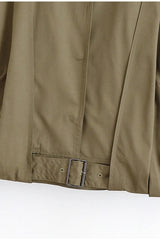 Buckle Belted Bomber Jacket