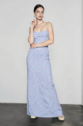 Floral Cami Backless Slim Bodycon Dress