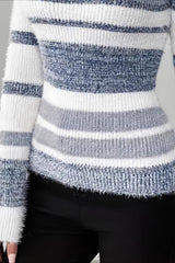 Casual Stripe Color Block Sweater