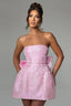 Bow Detail Jacquard Mini Birthday Dress