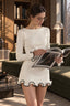 Solid Knit Ruffle Bodycon Mini Dress