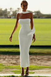 Strapless Ribbon Bodycon Birthday Dress