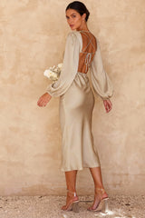 Wren Long Sleeve Charming Twist Maxi Dress