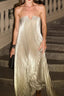 Strapless Pleated Maxi Ball Gown Formal Dress