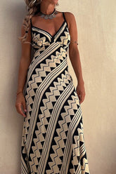 Bohemian Printed Casual Spaghetti Strap Boho Dress