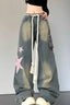 Streetwear Heart Patchwork Jeans