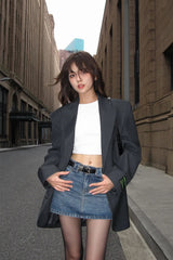 Retro Loose V-Neck Blazer