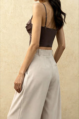 Cropped Sequin Graceful Halter Corset Top