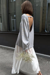 Loose Fit Backless Sweater