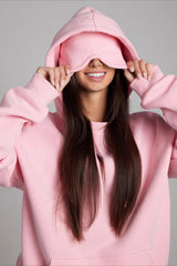 Solid Color Hoodie Pants Sleep Set Activewear Set