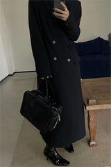 Vintage Hepburn Waist Cinching Hourglass Long Overcoat