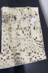 Retro Leopard Straight Baggy Jeans