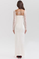 Long Sleeve Bodycon Maxi Lace Dress