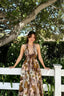 Bayside Floral Print V Neck Cami Chic Boho Dress