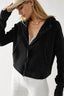 Quilted Panel Zip Up Cropped Hoodie