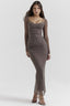 Backless Split Bodycon Maxi Dress