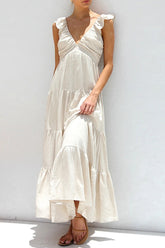 Elegant Off The Shoulder Lace Bohemian Boho Dress