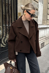 Heavyweight Tweed Double Breasted Coat