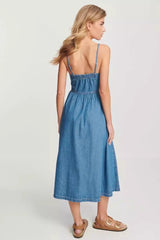Chic Sleeveless Denim Dress