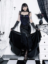 Vintage Elegant Trumpet Women Mall Goth Florals Patchwork High Waist Aesthetic Fairycore Skirt