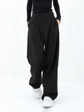 Basic Baggy Wide Trendy Leg Dress Pants Black / Xs