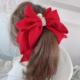 Ribbon Bowknot Ponytail Hair Accessory - Spring Fashion Christmas Accessories-L