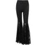 Black Lace Flared Halloween Pants
