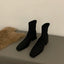 Brand Autumn Korean Style Fashionable Square Toe Comfortable Versatile Nude Ankle Boot