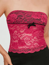 Lace Tube for Women Strapless Y2K Off Shoulder Aesthetic Cropped Summer Mini Vest Streetwear 2024 New Crop Top