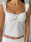 Retro Women Sleeveless Lace Low Cut Slim Fit Fairycore Grunge Backless Tie-up Clubwear Crop Top