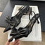 Street Style Butterfly-knot Pointed Toe Thin Women Shoes Elegant Slingbacks Sandals Low Heel Pumps