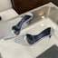 Summer PVC Transparent Slipper Women Pointed Toe Slides Stripper Sandal Thin Mule Shoes Low Heel Pumps