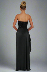 Fashion Sequin Crop Top and High-Slit Slim Fitted Skirt Set