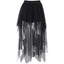 Fashion Net Yarn High-Waisted Irregular for Women Gothic Style Summer Casual Skirt