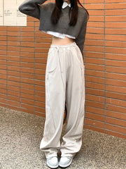 Gray Jogging Sweatpants Women Harajuku Oversize Sports Kpop Pant