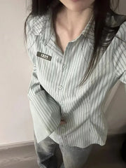 Blue Distressed Y2K Denim Women Harajuku Oversize Retro Loose Pant