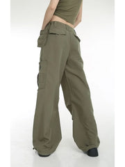 Retro Y2K Cargo Women High Street Drawstring Wide Leg Aesthetic Pant