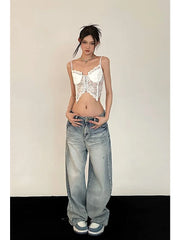 Distressed Baggy Women Vintage 90s Streetwear Oversized Denim Pant