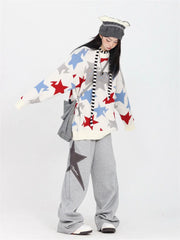 Star Jogging Sweatpants Women Harajuku Retro Vintage Patchwork Pant