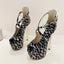 2024 Summer Platform High Heel Snake Print Peep Toe High Heel
