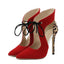 Cross-Tied Pumps Pointed Toe Wedding Stripper High Heel High Heel