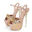Bold Fashion Design Pleated Leather Extreme High Heel High Heel