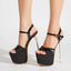 Glamorous Sequined Platform Peep Toe Super High Heel High Heel