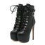 Bold Buckle Strap Extreme High Heel Platform Boots High Heel