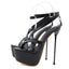 Summer 17CM Platform Open Toe Buckle Strap Thin High High Heel