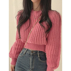 Loose Vintage Lantern Long Autumn Warm Chic Sweater