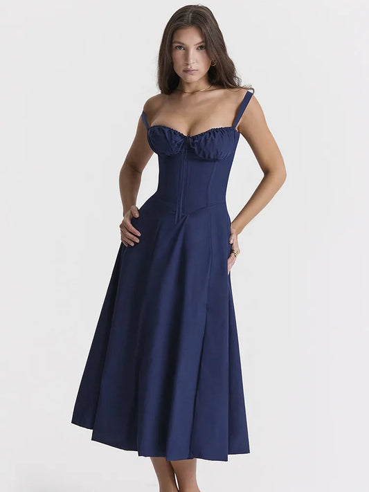 DressBetty - 2024 Elegant Lace-up High Split Long Lace Dress