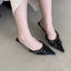 New Outdoor Square Mules Glitter Slides Multicolored Cover Toe High Low Heel Pumps